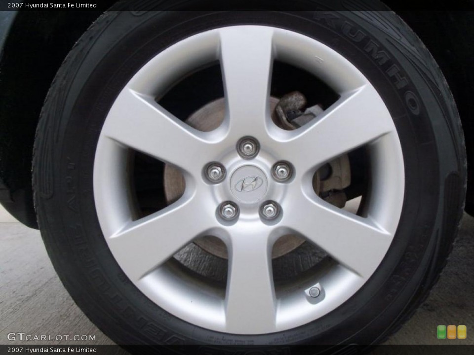 2007 Hyundai Santa Fe Limited Wheel and Tire Photo #47111396
