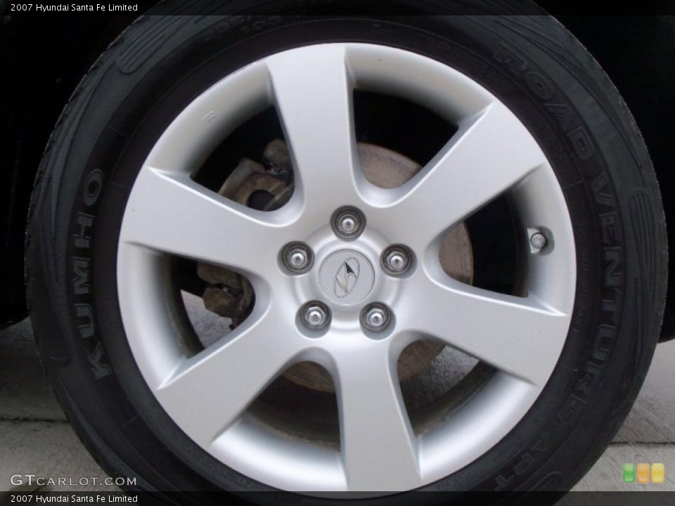 2007 Hyundai Santa Fe Limited Wheel and Tire Photo #47111405