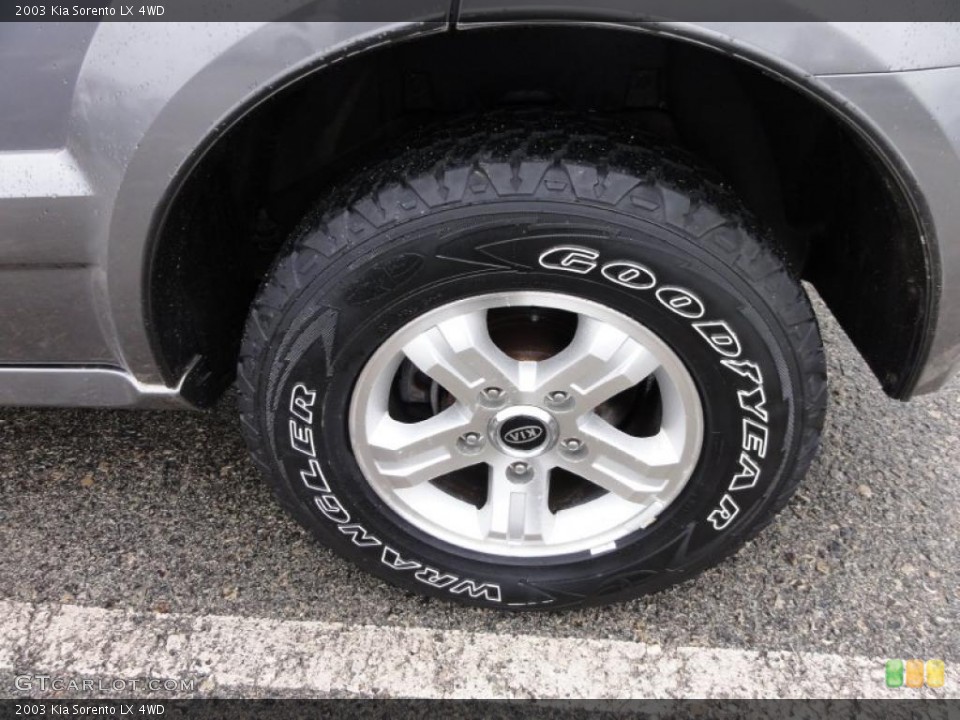 2003 Kia Sorento LX 4WD Wheel and Tire Photo #47169162