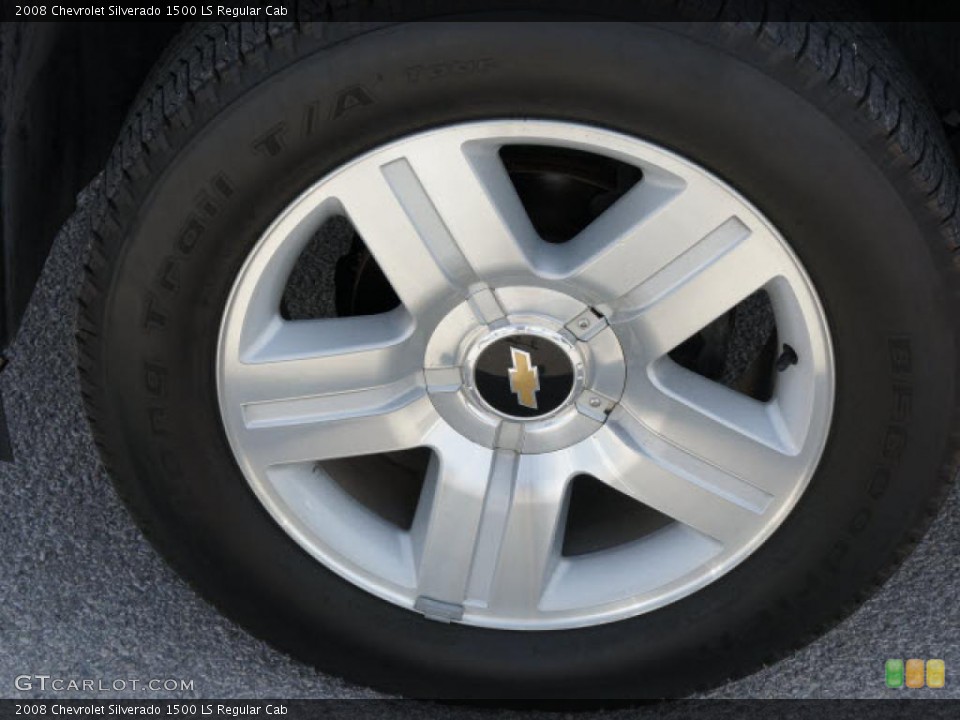 2008 Chevrolet Silverado 1500 LS Regular Cab Wheel and Tire Photo #47196323