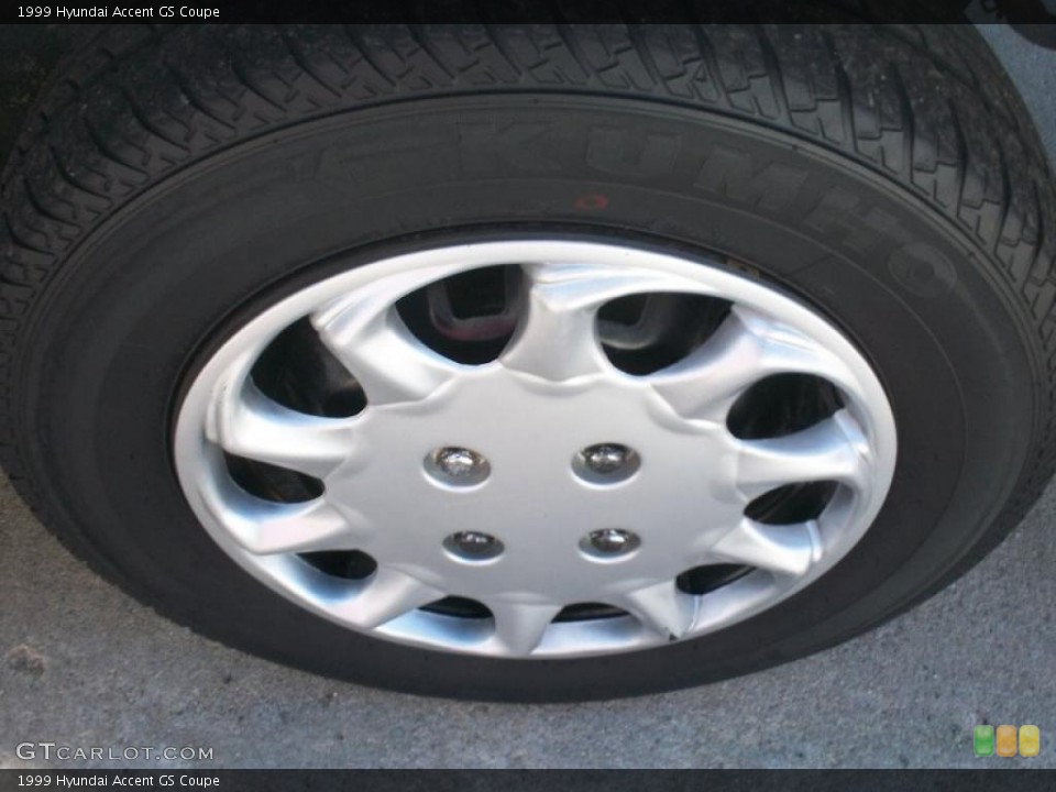 1999 Hyundai Accent GS Coupe Wheel and Tire Photo #47232767