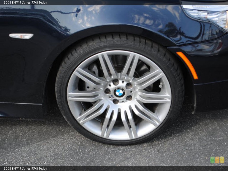 2008 BMW 5 Series 550i Sedan Wheel and Tire Photo #47242898