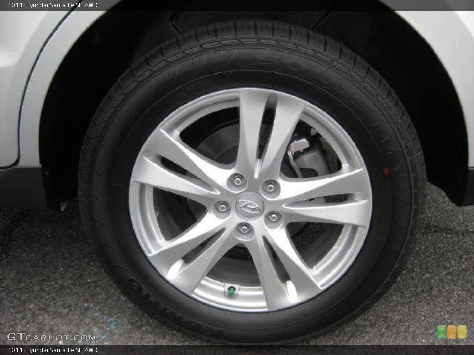 2011 Hyundai Santa Fe SE AWD Wheel and Tire Photo #47242925