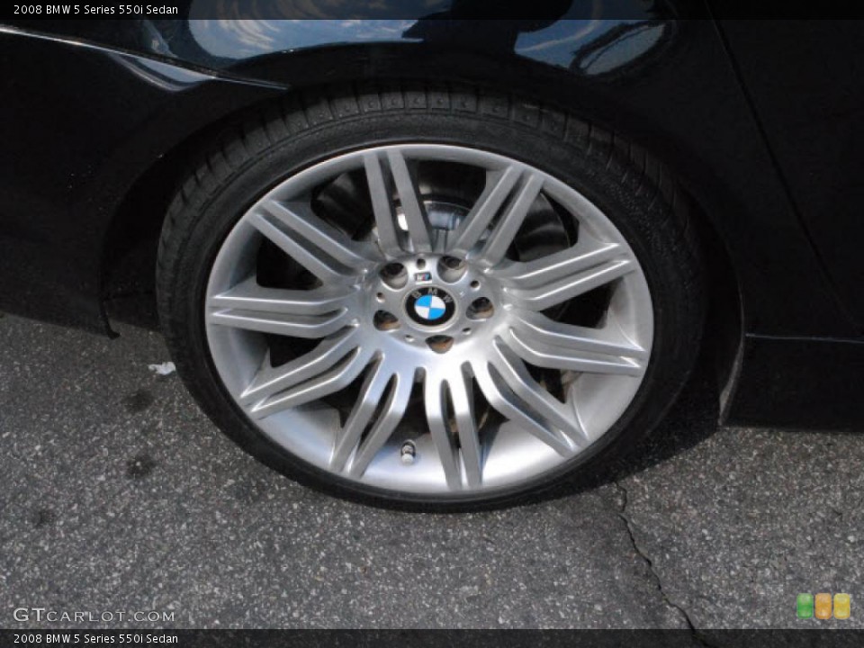 2008 BMW 5 Series 550i Sedan Wheel and Tire Photo #47242952