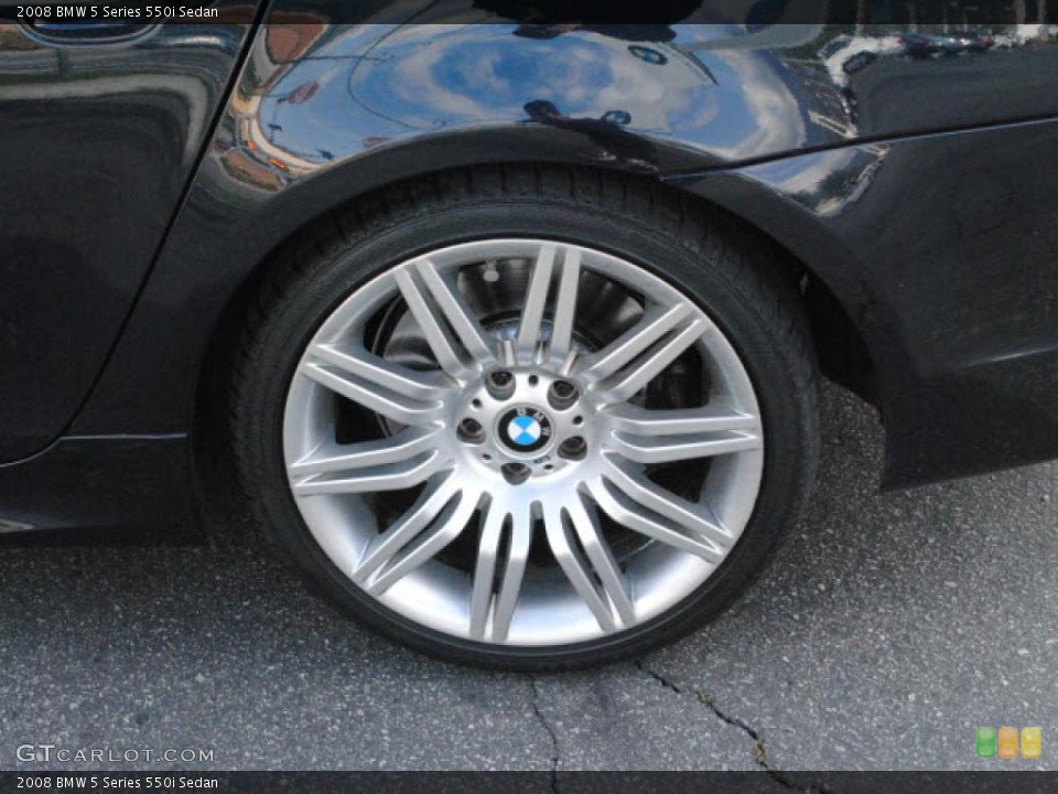 2008 BMW 5 Series 550i Sedan Wheel and Tire Photo #47243000