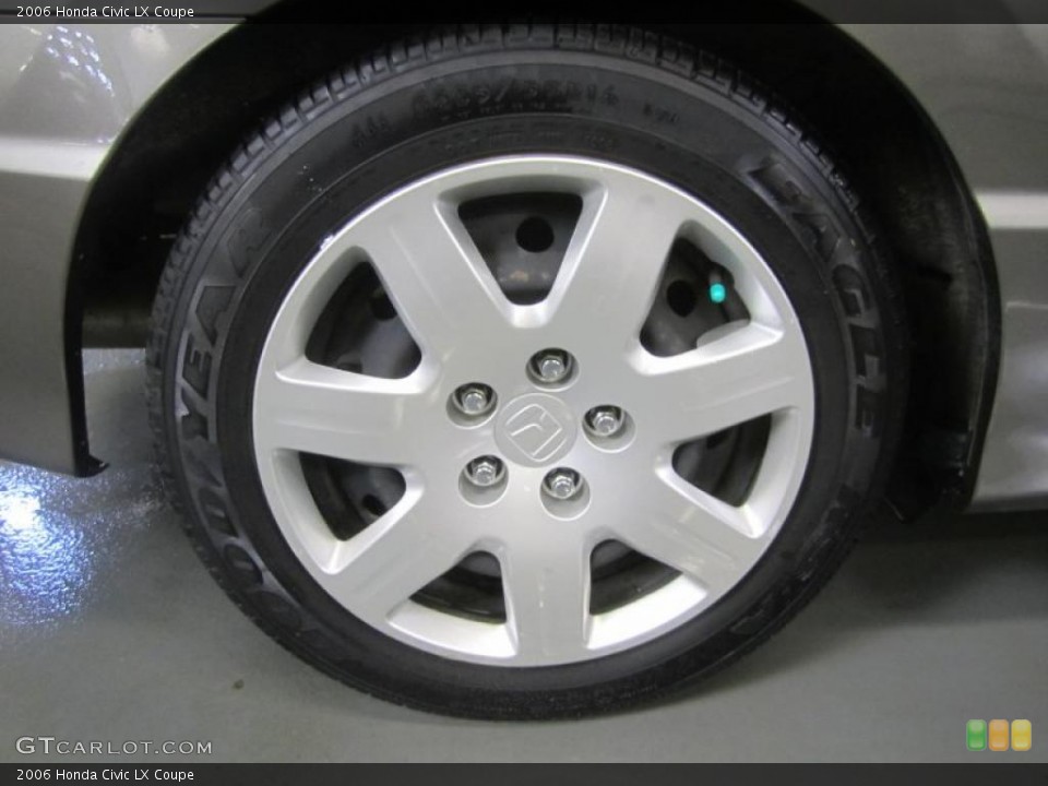 2006 Honda Civic LX Coupe Wheel and Tire Photo #47281686