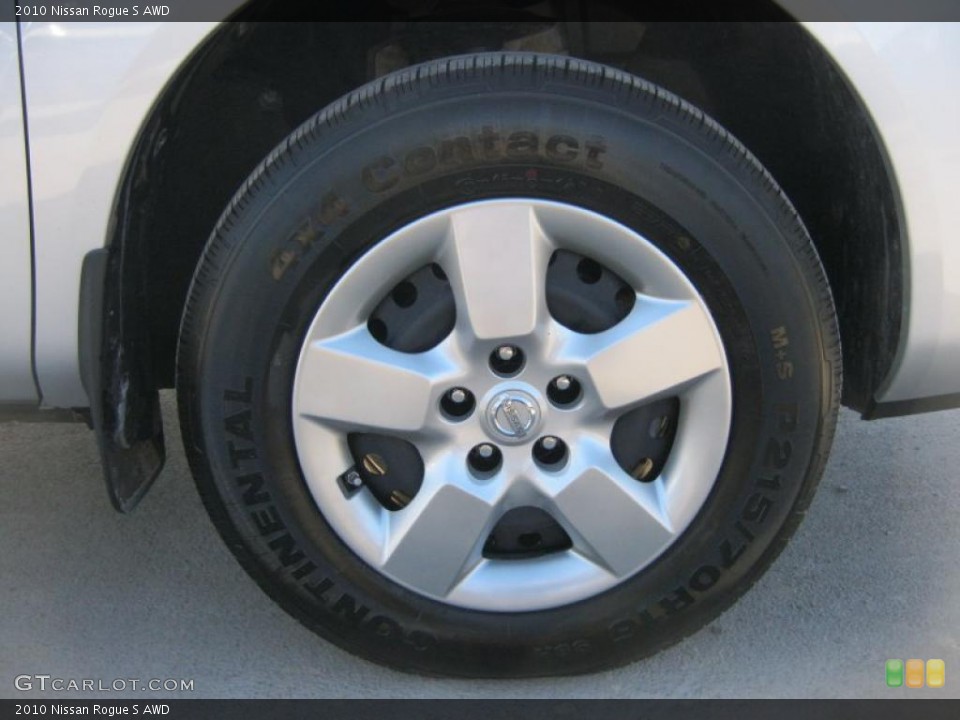 2010 Nissan Rogue S AWD Wheel and Tire Photo #47325848