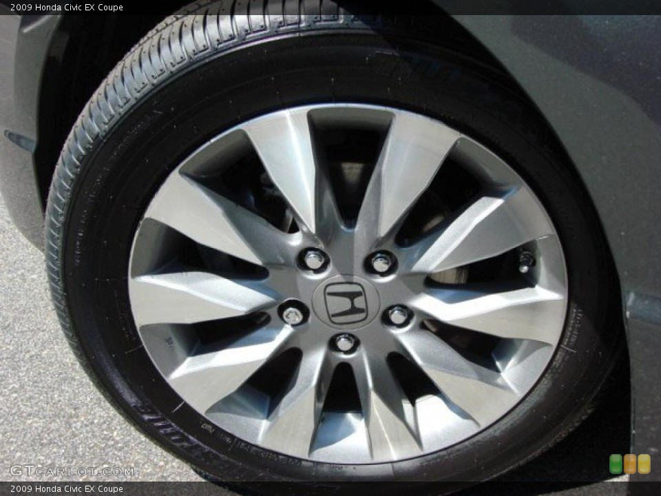 2009 Honda Civic EX Coupe Wheel and Tire Photo #47375483