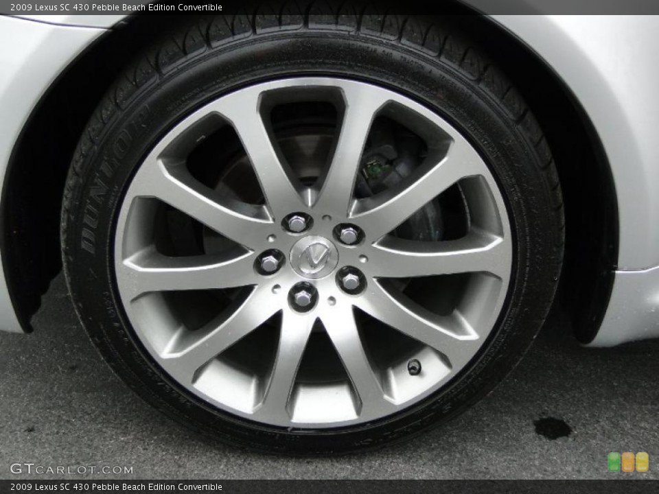 2009 Lexus SC 430 Pebble Beach Edition Convertible Wheel and Tire Photo #47387630