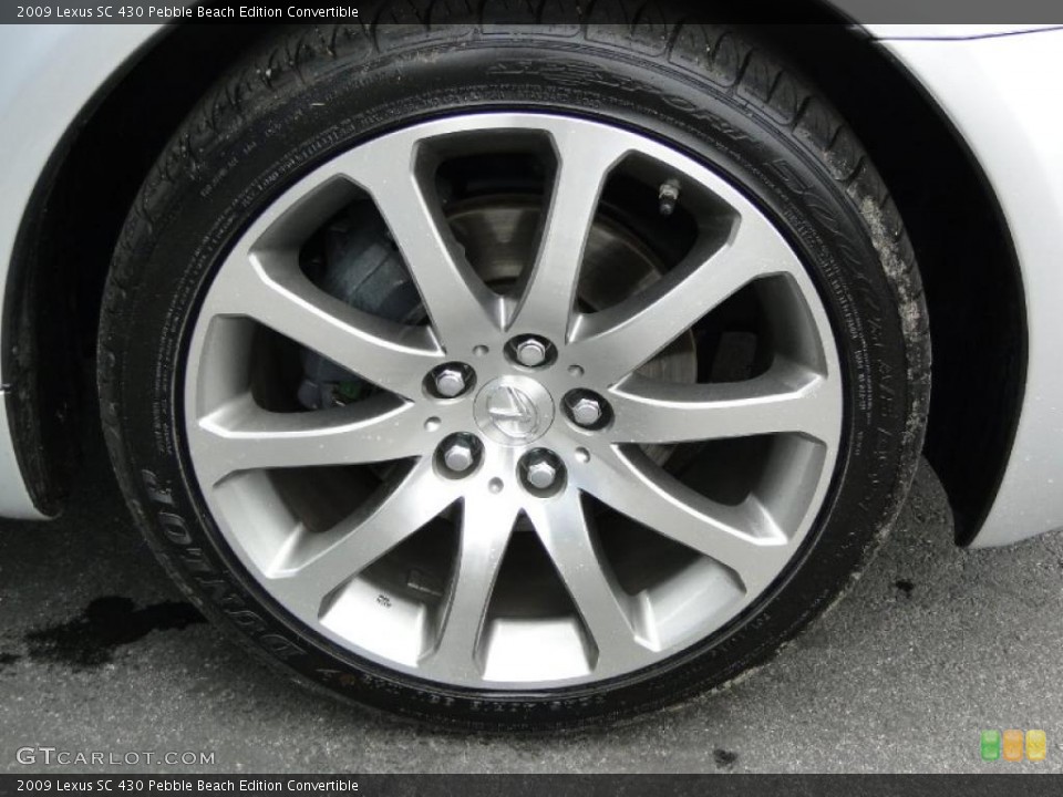 2009 Lexus SC 430 Pebble Beach Edition Convertible Wheel and Tire Photo #47387651