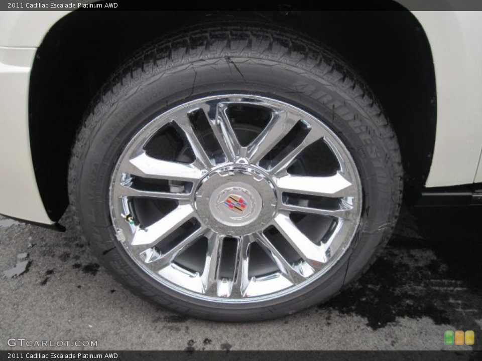 2011 Cadillac Escalade Platinum AWD Wheel and Tire Photo #47392091