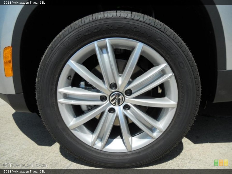 2011 Volkswagen Tiguan SEL Wheel and Tire Photo #47434774