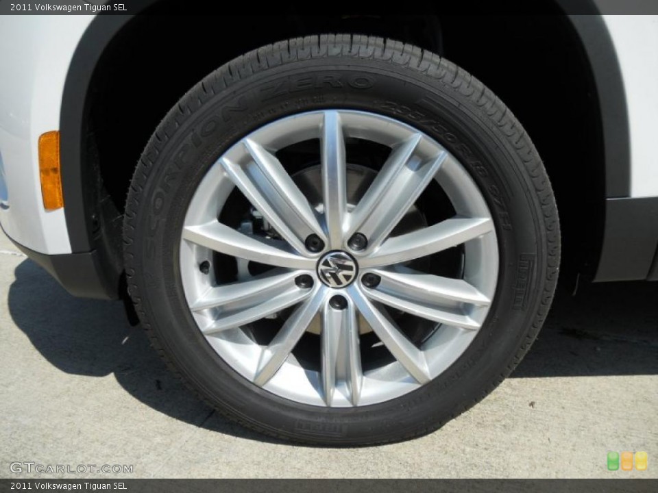 2011 Volkswagen Tiguan SEL Wheel and Tire Photo #47435067