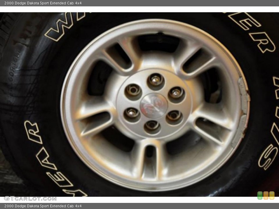 2000 Dodge Dakota Sport Extended Cab 4x4 Wheel and Tire Photo #47464519
