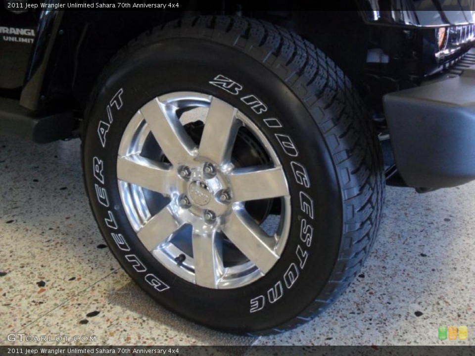 2011 Jeep Wrangler Unlimited Sahara 70th Anniversary 4x4 Wheel and Tire Photo #47573180