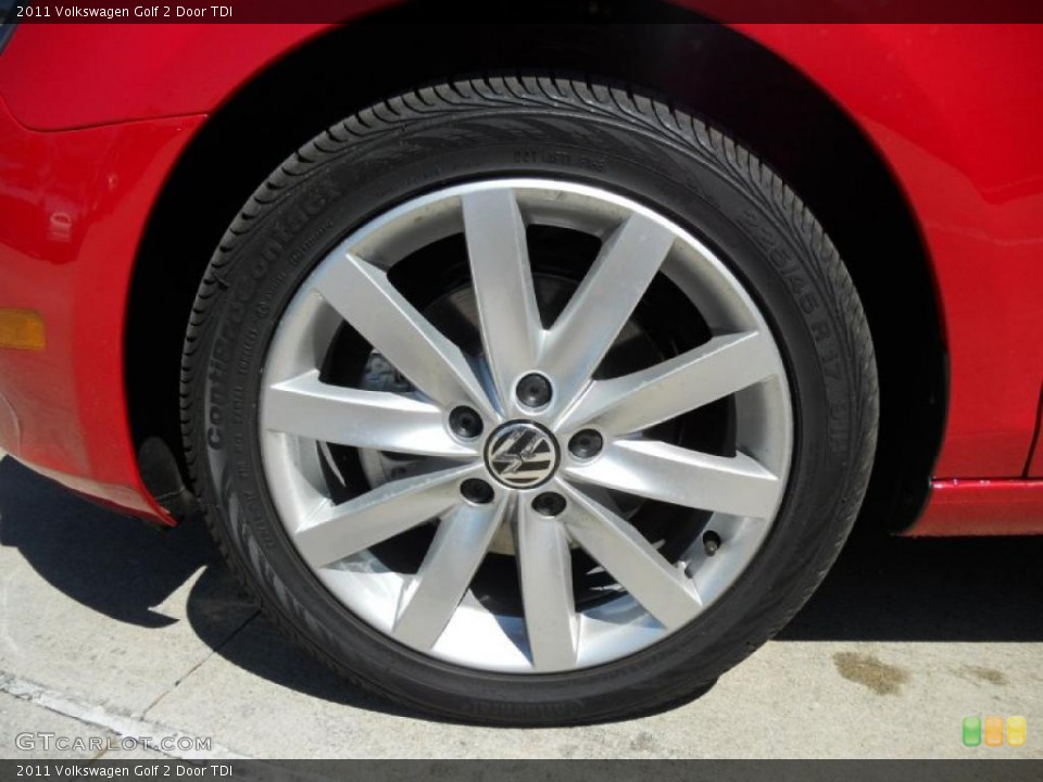2011 Volkswagen Golf 2 Door TDI Wheel and Tire Photo #47631281