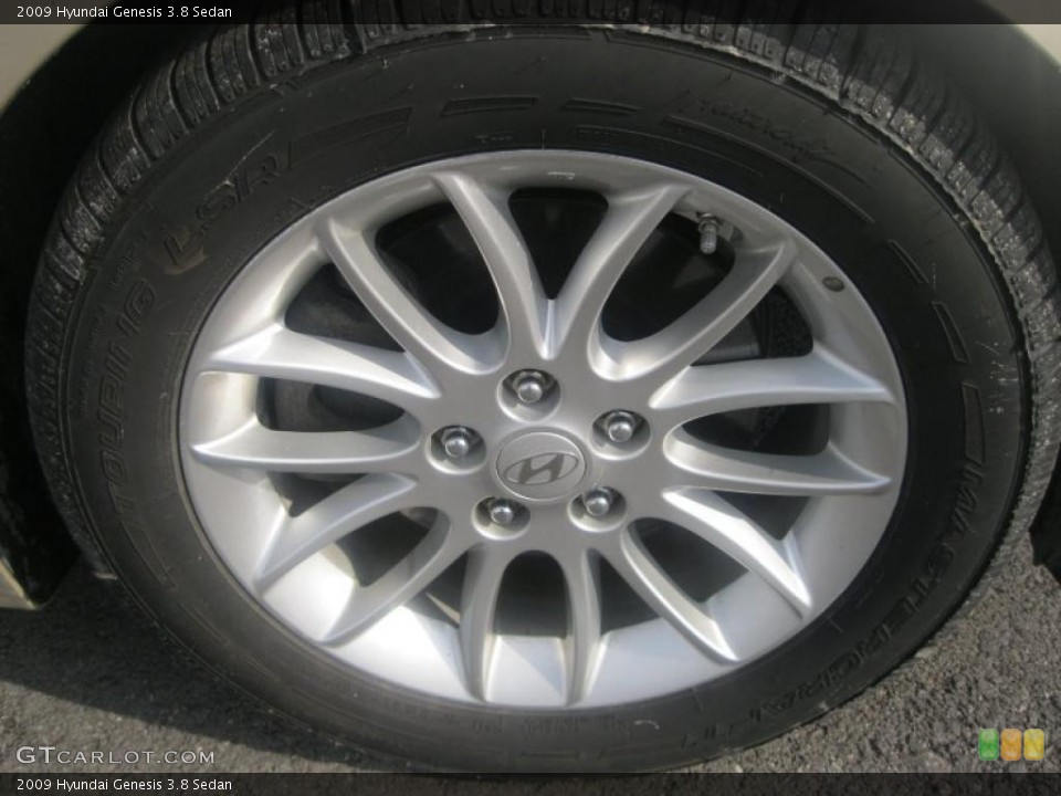 2009 Hyundai Genesis 3.8 Sedan Wheel and Tire Photo #47636779