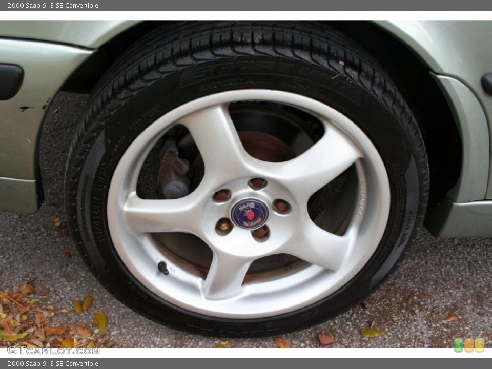 2000 Saab 9-3 SE Convertible Wheel and Tire Photo #47641813