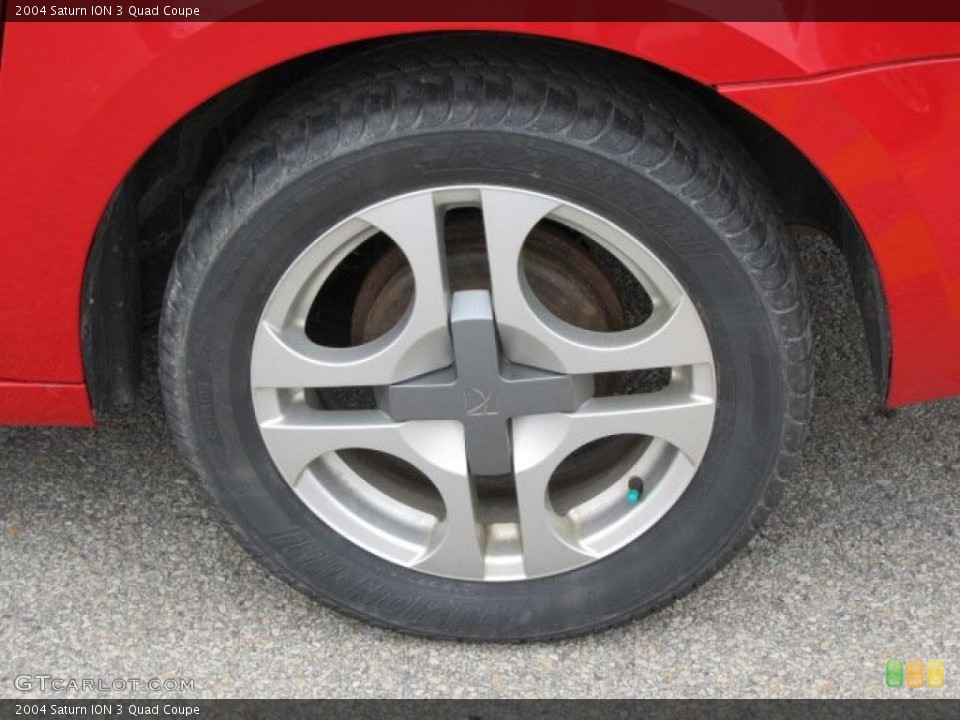 2004 Saturn ION 3 Quad Coupe Wheel and Tire Photo #47657002