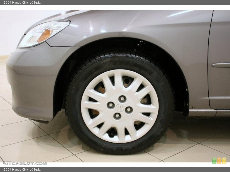 2004 Honda Civic LX Sedan Wheel and Tire Photo #47669560