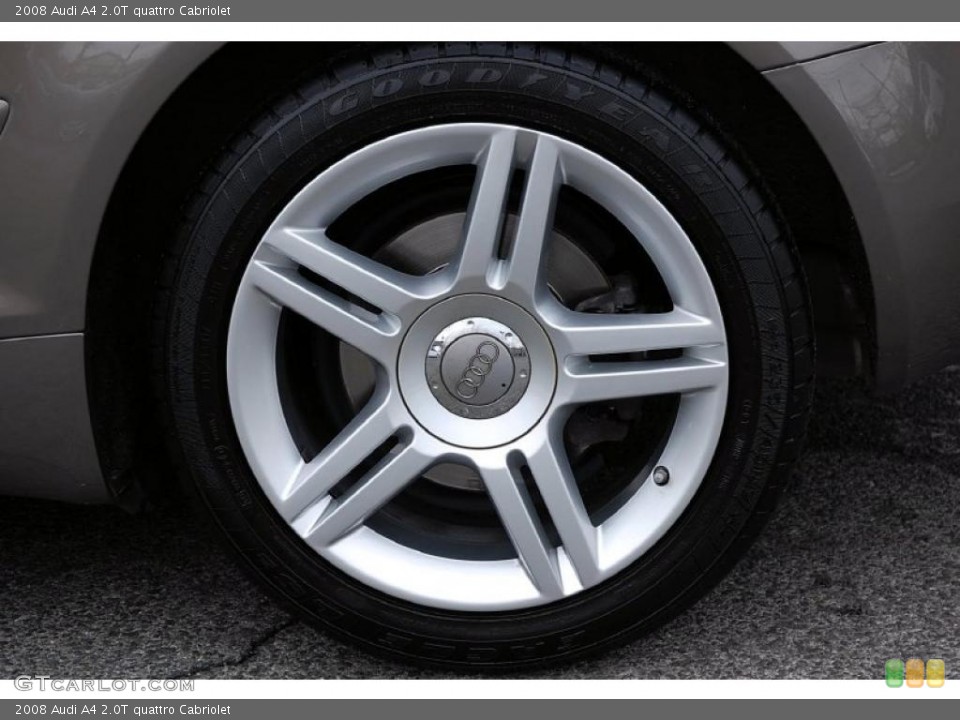 2008 Audi A4 2.0T quattro Cabriolet Wheel and Tire Photo #47706757