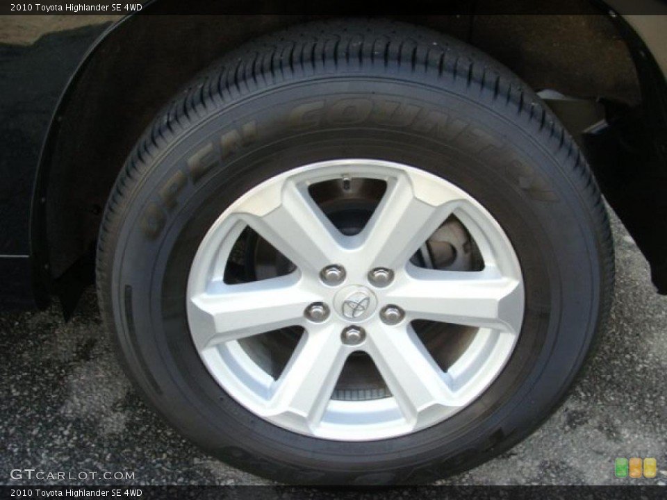 2010 Toyota Highlander SE 4WD Wheel and Tire Photo #47730579