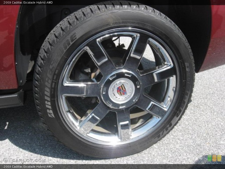 2009 Cadillac Escalade Hybrid AWD Wheel and Tire Photo #47875910