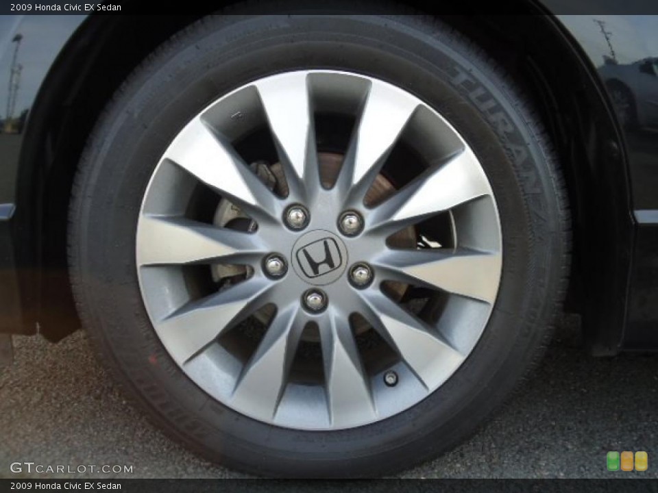 2009 Honda Civic EX Sedan Wheel and Tire Photo #47878688