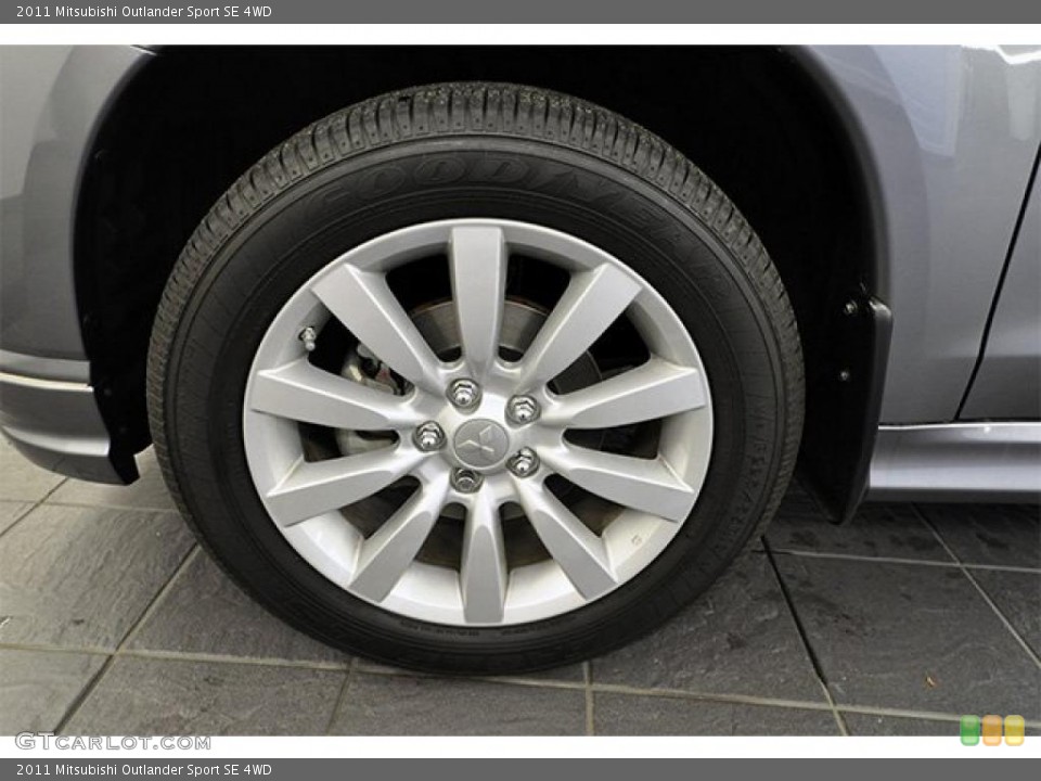 2011 Mitsubishi Outlander Sport SE 4WD Wheel and Tire Photo #47917425