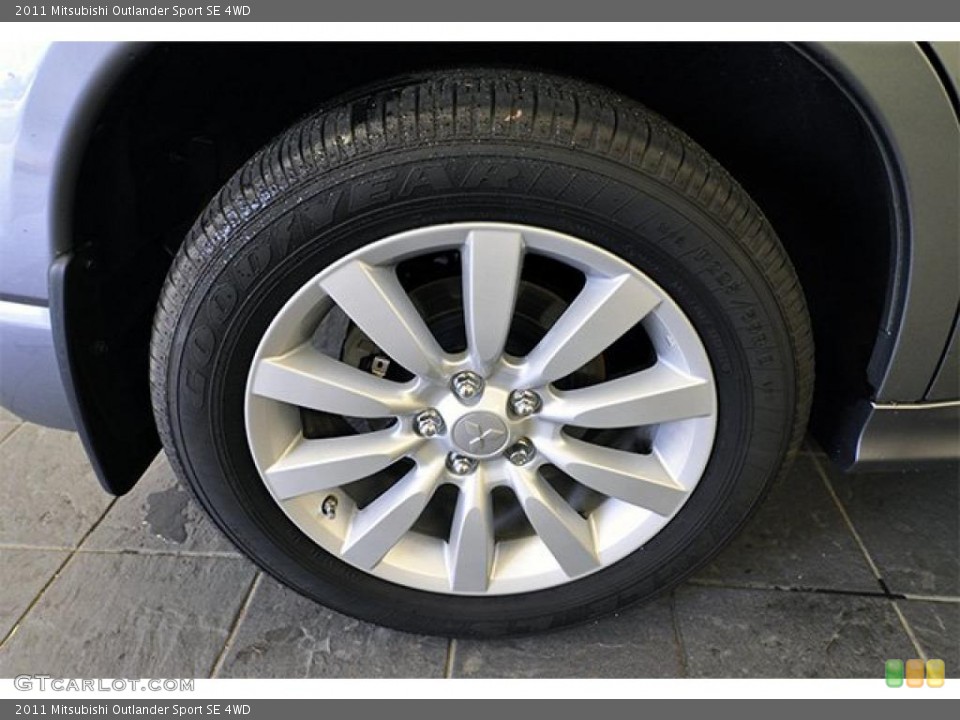 2011 Mitsubishi Outlander Sport SE 4WD Wheel and Tire Photo #47917452
