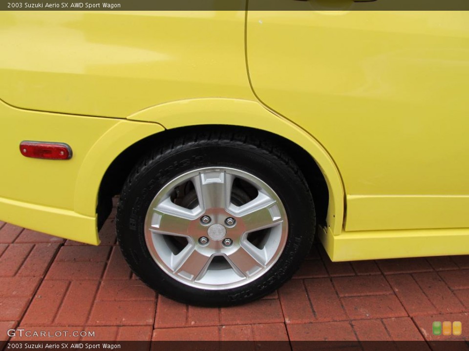 2003 Suzuki Aerio SX AWD Sport Wagon Wheel and Tire Photo #47966870