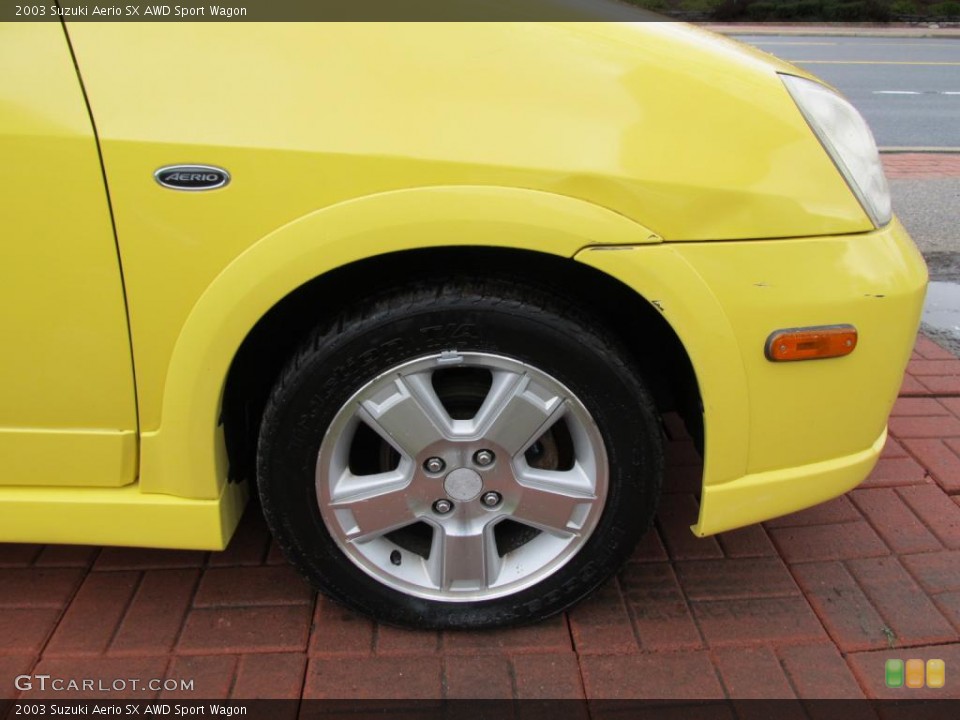 2003 Suzuki Aerio SX AWD Sport Wagon Wheel and Tire Photo #47966885