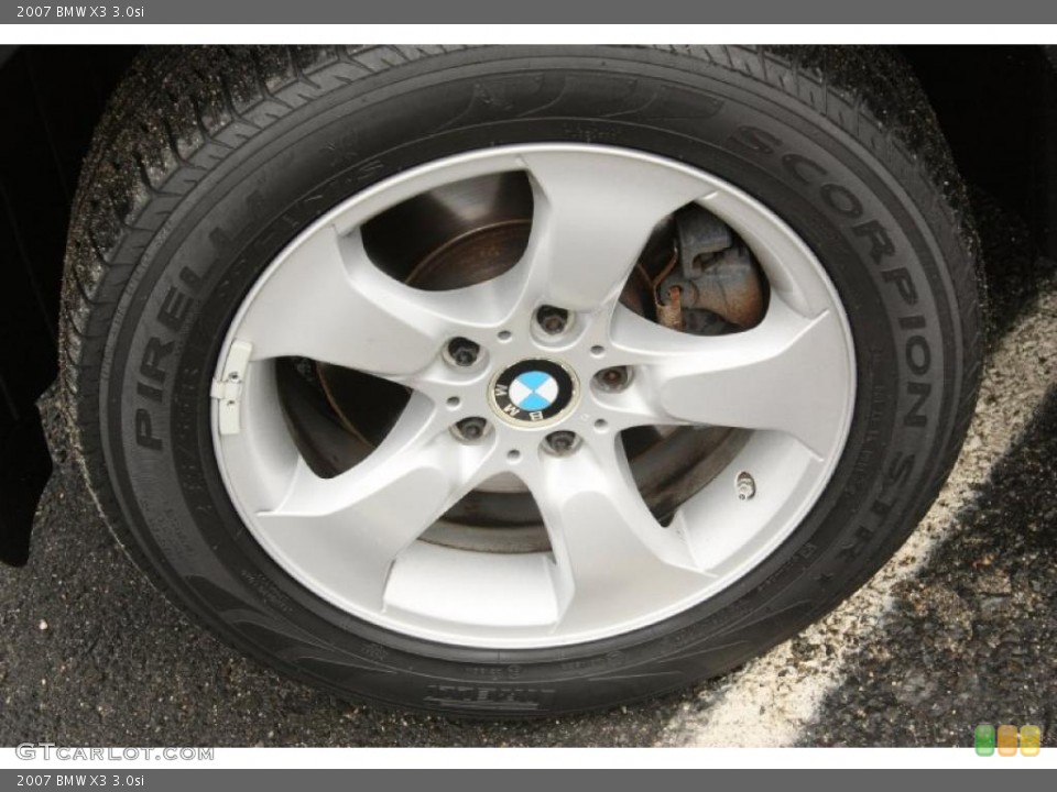 2007 BMW X3 3.0si Wheel and Tire Photo #47973419