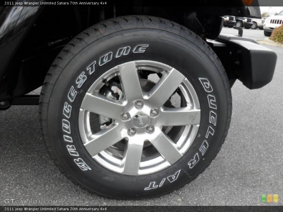 2011 Jeep Wrangler Unlimited Sahara 70th Anniversary 4x4 Wheel and Tire Photo #47979860