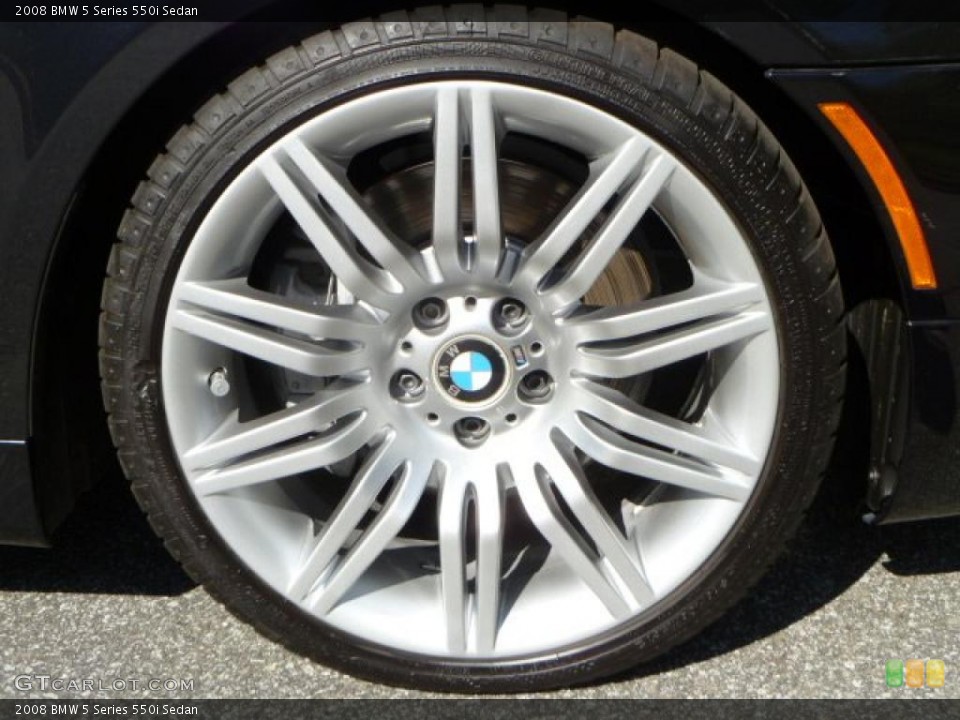 2008 BMW 5 Series 550i Sedan Wheel and Tire Photo #47985605