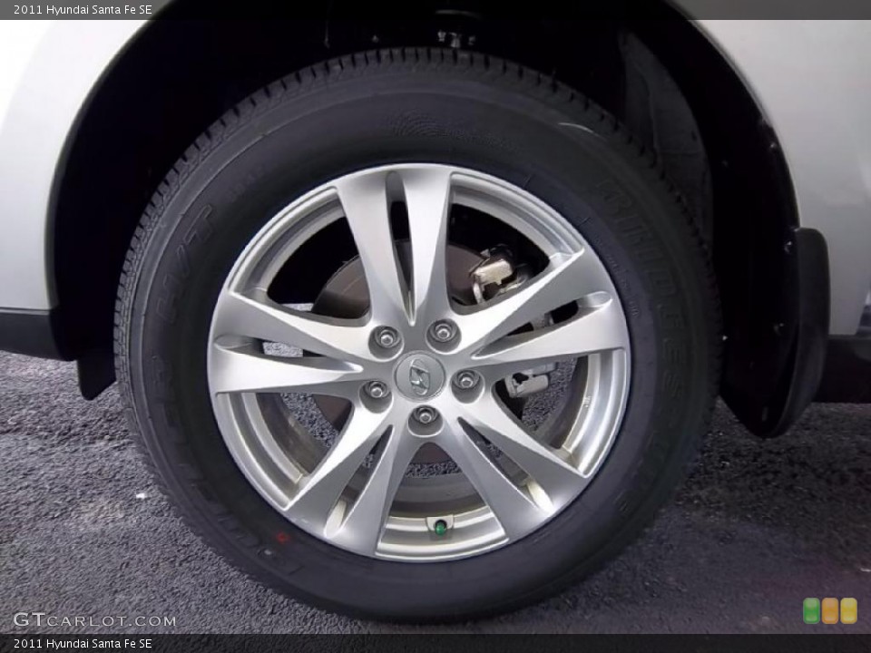 2011 Hyundai Santa Fe SE Wheel and Tire Photo #48029849