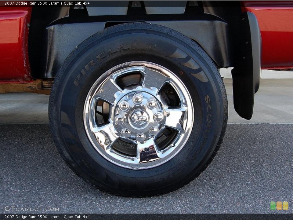 2007 Dodge Ram 3500 Laramie Quad Cab 4x4 Wheel and Tire Photo #48135438