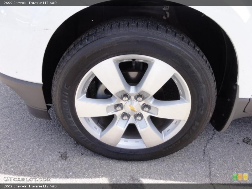 2009 Chevrolet Traverse LTZ AWD Wheel and Tire Photo #48171362