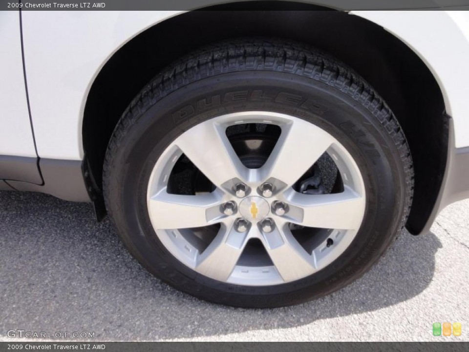 2009 Chevrolet Traverse LTZ AWD Wheel and Tire Photo #48171377