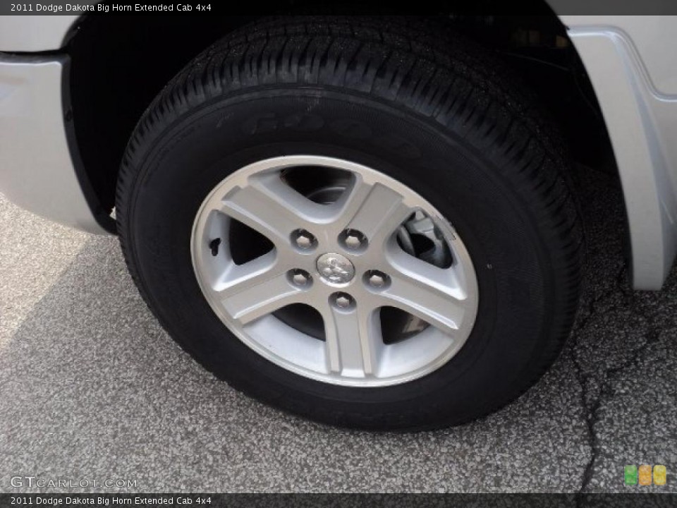 2011 Dodge Dakota Big Horn Extended Cab 4x4 Wheel and Tire Photo #48185189