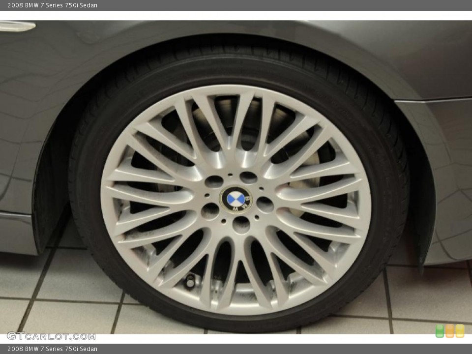 2008 BMW 7 Series 750i Sedan Wheel and Tire Photo #48194599