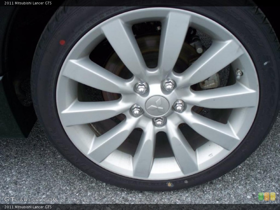 2011 Mitsubishi Lancer GTS Wheel and Tire Photo #48198676