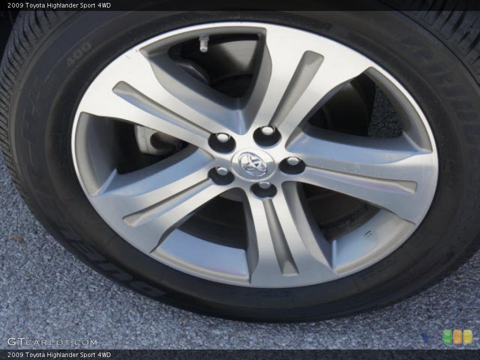 2009 Toyota Highlander Sport 4WD Wheel and Tire Photo #48271420