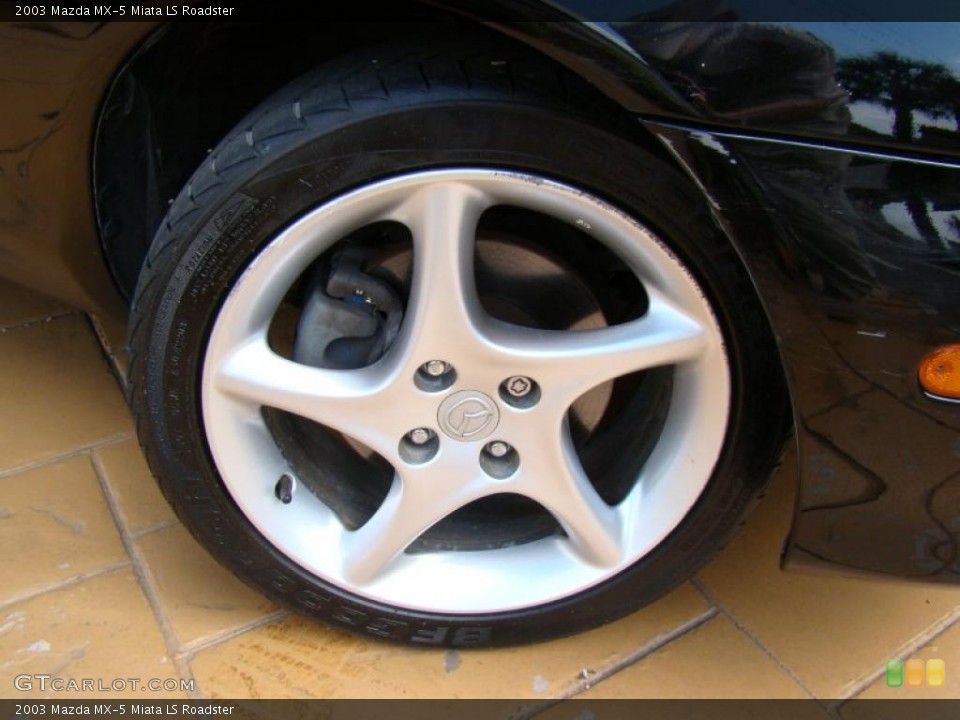 2003 Mazda MX-5 Miata LS Roadster Wheel and Tire Photo #48356176