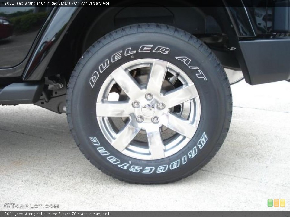 2011 Jeep Wrangler Unlimited Sahara 70th Anniversary 4x4 Wheel and Tire Photo #48360082