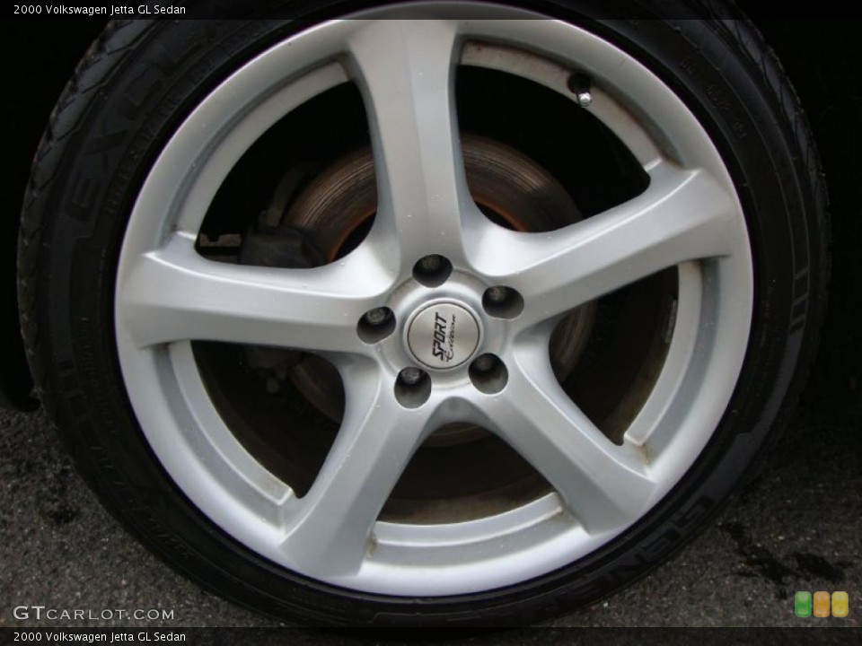 2000 Volkswagen Jetta Custom Wheel and Tire Photo #48375629