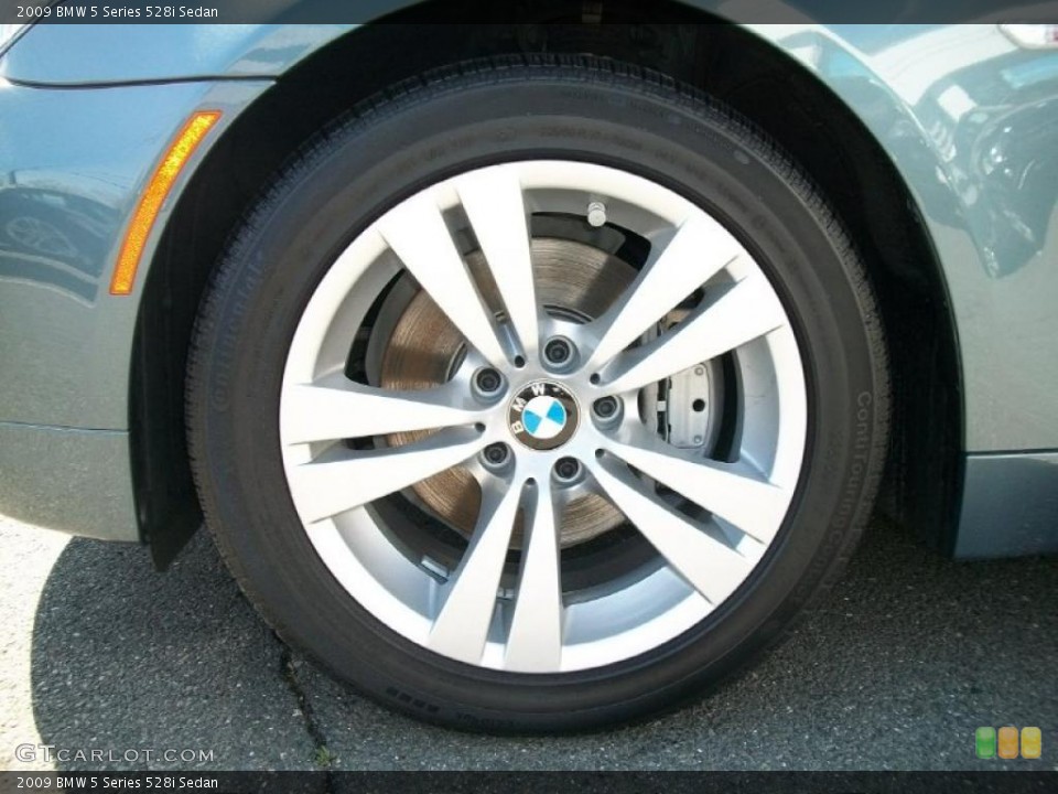 2009 BMW 5 Series 528i Sedan Wheel and Tire Photo #48397440