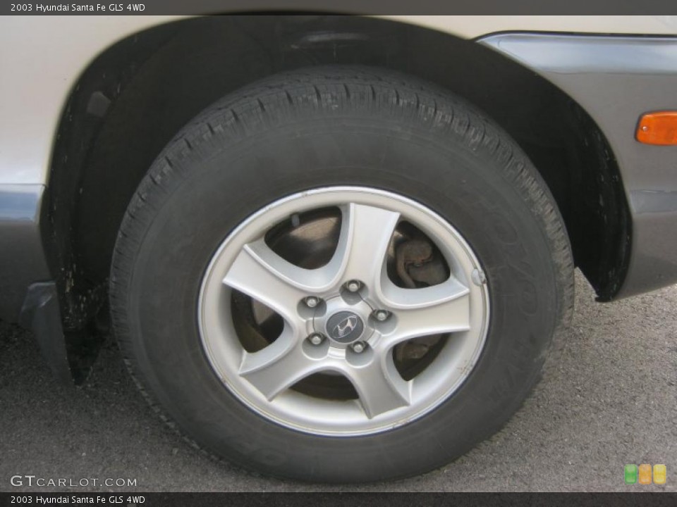 2003 Hyundai Santa Fe GLS 4WD Wheel and Tire Photo #48399387