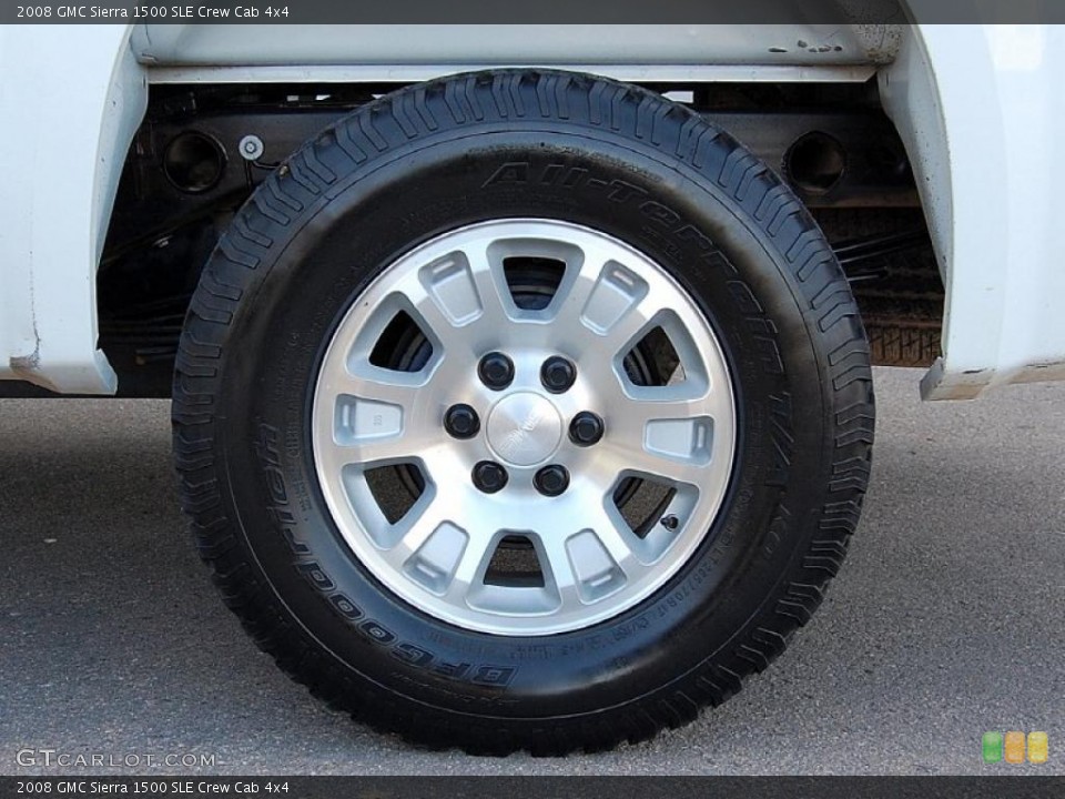 2008 GMC Sierra 1500 SLE Crew Cab 4x4 Wheel and Tire Photo #48477165