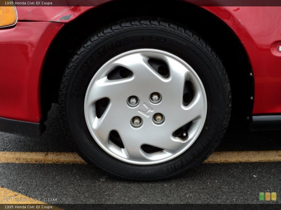 1995 Honda Civic EX Coupe Wheel and Tire Photo #48490657